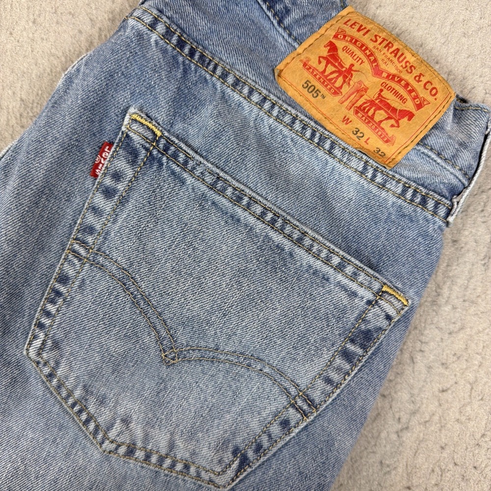 Levi's 505 Jeans Men's 32x32 Blue Cotton Denim Straight Workwear